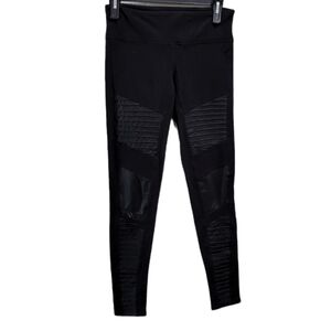 ALO Black Moto Leggings midrise